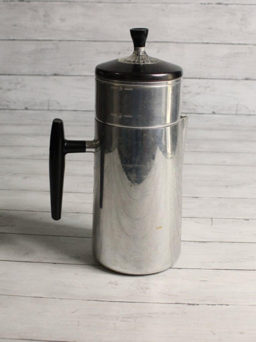 Wear Ever Vintage Stovetop Coffee Pot 6 Cup Aluminum Percolator Maker MCM